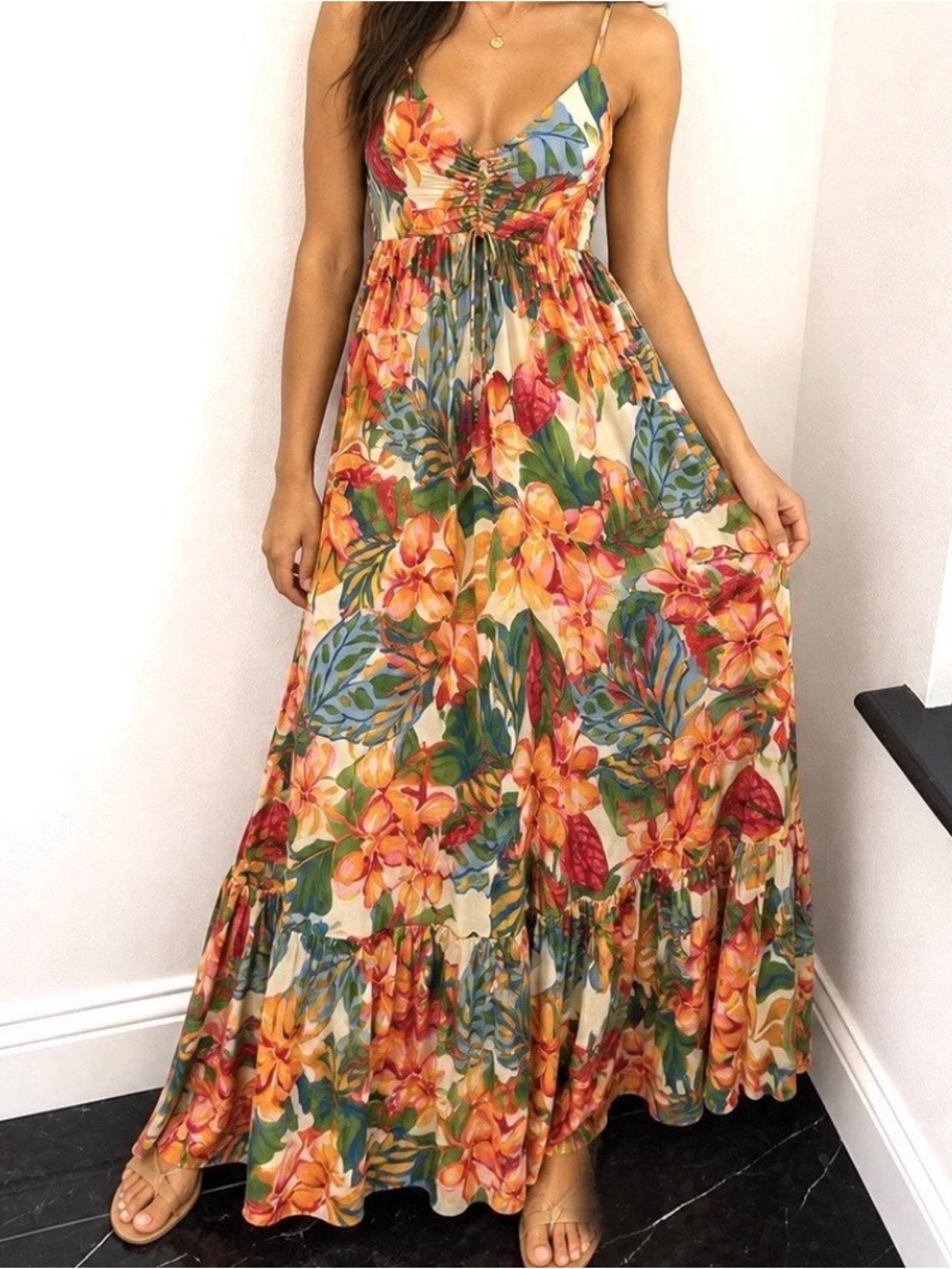 Dress Forum Amalfi Coast Floral Maxi Dress Italian Summer Vacation S